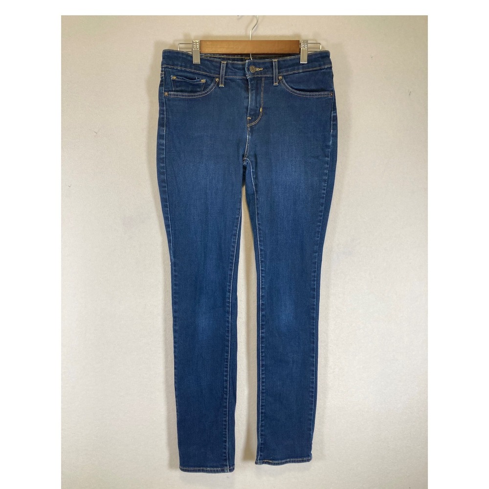 Classic Levi's 712‎ Slim Womens Size 30 Dark Wash Mid Rise Stretch Denim Jeans